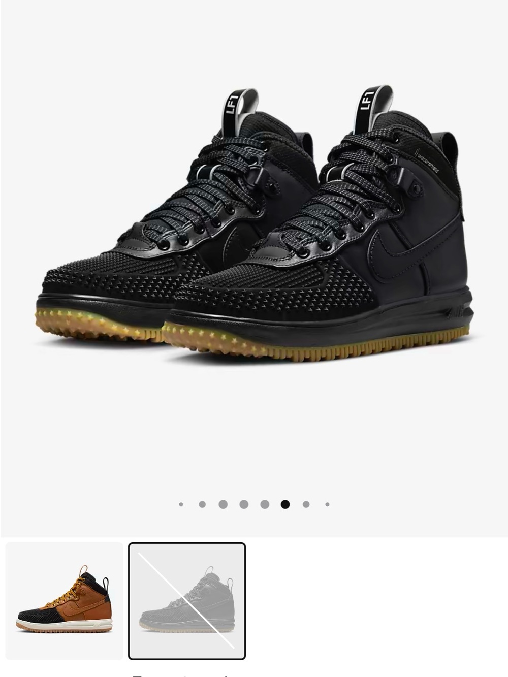 Nike Black High-Top Sneakers with Gum Outsole